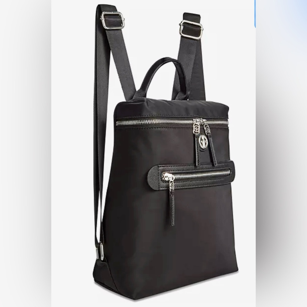 NWOT Giani Bernini Black Nylon Backpack, Created for Macy's - Picture 2 of 7